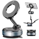 FONKEN Araba için 360° Ayarlanabilir Vakumlu Manyetik Telefon Tutucu, Katlanabilir, Mag-Safe Uyumlu, iPhone 12-16, Samsung, Pixel, OnePlus, Motorola, Nokia, LG, Sony, HTC vb.