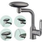 Fonksiyonel Banyo Lavabo Bataryası - Saç Yıkama-Abdest-Hijyen Tasarımı Lavabo Musluğu ABS Plastik