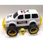 Fonksiyonsuz Plastik Oyuncak Araba 46cm Dev Tekerli Jumbo Polis Aracı 4x4 Jeep Süper Gösterişli Oyuncak