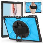 FONREST 12.3'' Microsoft-Surface-Pro-7-Plus (2021)/7/6/5/4 Döner Destek Çubuğu Kılıfı, 360° Dönebilen Saplı Taşınabilir Hibrit Darbeye Dayanıklı Kapak, Tip Kapak Klavyesi ile Uyumlu (Mavi)