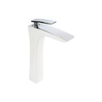 Fontana - Yüksek Tip Lavabo Bataryası Krom, Beyaz Outlet - FG-1524- - Beyaz - Krom