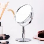 Fontenay 2x Büyüteçli Masa Aynası Dekoratif Makyaj Aynası Çift Taraflı Metal Ayaklı Mini Boy Ayna