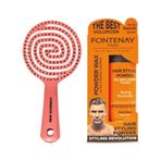 Fontenay 3 Boyutlu Saç Fırçası Ve Pudra Toz Wax Ultra Strong Turuncu 20gr 2'Li Set