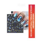 Fontenay 5D Kabartmalı Tırnak Sticker Mermer Desen Nail Art Sticker Th-1443 Renkli
