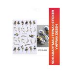 Fontenay 5D Kabartmalı Tırnak Sticker Nail Art Sticker Yaprak Desen Stz-Sj022 Çok Renkli