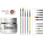 Fontenay Ellisan Protez Tırnak Jeli Builder Gel 56 gr + Tırnak Süsleme Desen Fırçası Seti No:2181