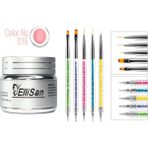 Fontenay Ellisan Protez Tırnak Jeli Builder Gel 56 gr + Tırnak Süslemedesen Fırçası Seti No:2181