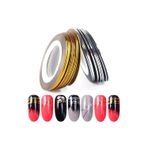 Fontenay Karışık Renk Tırnak Süsleme Şerit Bant Nail Art 10 Adet Karışık