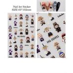 Fontenay Labubu Tırnak Sticker Protez Tırnak Kalıcı Oje Süsleme, Nail Art Sticker 5D451