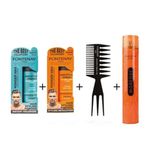 Fontenay Mat Effect ve Ultra Strong 20 gr Saç Şekillendirici Pudra Toz Wax + Şekil Tarağı + 4x400 ml Saç Spreyi
