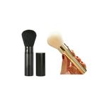 Fontenay Nano Süper Altın Metal Blush Kabuki Makyaj Fırça + Kapaklı Pudra Fırçası,At Kılı Fırça 2'Li
