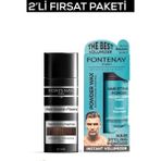 Fontenay Orta Kahve Saç Dolgunlaştırıcı Keratinfibers 50 gr Mat Görünüm Toz Wax 2'li Seti