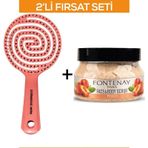 Fontenay Profesyonel 3 Boyutlu Saçfırçası+face&body Peeling Scrub Yüz Maskesi Şeftali 350ml 2'li Set