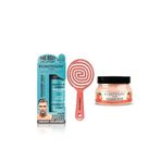 Fontenay Pudra Toz Wax Mavi 20Gr + 3 Boyutlu Saç Fırçası + Face And Body Scrub Çilekli 350Ml 3'Lüset Pembe