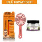 Fontenay Pudra Toz Wax Turuncu 20 gr + 3 Boyutlu Saç Fırçası + Faceandbody Scrub Böğürtlen 350 ml 3'lü Set