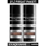 Fontenay Saç Dolgunlaştırıcı Keratin Fibers Açık Kahve Topik Saç Tozu 50Gr X2 Çok Renkli