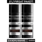 Fontenay Saç Dolgunlaştırıcı Keratin Fibers Koyu Kahve Topik Saç Tozu 50Gr X2 Renkli