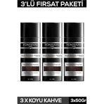 Fontenay Saç Dolgunlaştırıcı Keratin Fibers Koyu Kahve Topik Saç Tozu 50Gr X3 Çok Renkli