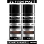 Fontenay Saç Dolgunlaştırıcı Keratin Fibers Orta Kahve Topik Saç Tozu 50Gr X2 Renkli
