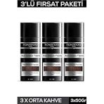Fontenay Saç Dolgunlaştırıcı Keratin Fibers Orta Kahve Topik Saç Tozu 50Gr X3 Renkli