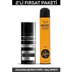 Fontenay Saç Dolgunlaştırıcı Keratin Fibers Siyah Topik Saç Tozu 50gr + Saç Spreyi 400ml 2'li Set