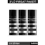 Fontenay Saç Dolgunlaştırıcı Keratin Fibers Siyah Topik Saç Tozu 50gr X3