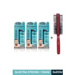 Fontenay Saç Şekillendirici Pudra Toz Wax Mat Effect Mavı 20gr X3 + Profesyonel Saç Fırçası 1016 4'lü Set