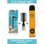 Fontenay Saç Şekillendirici Pudra Toz Wax Matt Effect + Şekil Tarağı + 400ML Saç Spreyi 3'lü Set 2