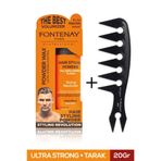 Fontenay Saç Şekillendirici Pudra Toz Wax Ultra Strong Turuncu 20gr + Geniş Aralıklı Wax Tarağı 2'li