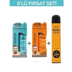 Fontenay Saç Şekillendirici Pudra Toz Wax Ultra Strong Turuncu 20GR + Matt Effect Mavi 20 gr + 400ML Saç Spreyi 2 3'lü Set