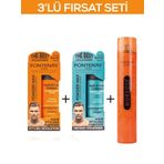 Fontenay Saç Şekillendirici Pudra Toz Wax Ultra Strong Turuncu 20GR + Matt Effect Mavi 20 gr + 400ML Saç Spreyi 3'lü Set
