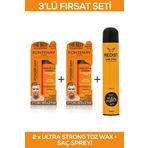 Fontenay Saç Şekillendirici Pudra Toz Wax Ultra Strong Turuncu 20GR X2 + 400ML Saç Spreyi 3'lü Set 2