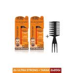 FONTENAY SAÇ ŞEKİLLENDİRİCİ PUDRA TOZ WAX ULTRA STRONG TURUNCU 20GR X2 + ŞEKİL TARAĞI 3'LÜ SET