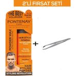 Fontenay Saç Şekillendirici Pudra Toz Wax Ultra Strong Turuncu + Cımbız NO:209 2'li Set