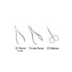 Fontenay Solingen Protez Tırnak & Manikür 3'Lü Metal Set - Tırnak Pensi, Et Pensi 6Mm , Et Makası