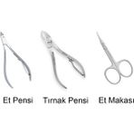 Fontenay Solingen Protez Tırnak & Manikür 3'lü Metal Set - Tırnak Pensi, Et Pensi, Et Makası