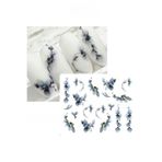 Fontenay Tırnak Sticker Protez Tırnak Kalıcı Oje Süsleme, Nail Art Sticker Mavi