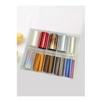 Fontenay Tırnak Süsleme Folyo, Nail Art Tırnak Süsleme Folyo Seti 10'Lu No:2178 Renkli
