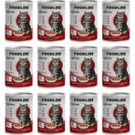 Foodline 12x400 gr Biftekli Yetişkin Kedi Konservesi