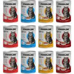 Foodline 12x400 gr Karışık 4 Çeşit Yetişkin Kedi Konservesi