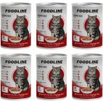 Foodline 6x400 gr Biftekli Yetişkin Kedi Konservesi