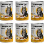 Foodline 6x400 gr Tavuklu Yetişkin Kedi Konservesi