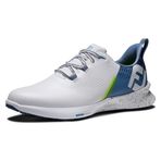 FootJoy Erkekler Fj Yakıt Golf Ayakkabısı, Beyaz/Mavi/Yeşil, 10.5