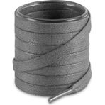 Foottab 100 cm Yassı Mumlu Ayakkabı Bağcığı, Casual, Bot, Klasik ve Spor Ayakkabılar İçin Bağcık, 1 Çift - Gri