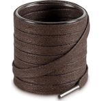 Foottab 100 cm Yassı Mumlu Ayakkabı Bağcığı - Koyu Kahverengi