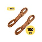 Foottab 150 Cm Taba Yassı Mumlu Bağcık, Pamuklu Örme Bot Ayakkabı Bağcığı