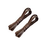 Foottab 70 Cm Yassı Mumlu Bağcık, Spor Klasik Ayakkabı Bağcığı Ipi, 1 Çift, Shoe Laces, Koyu Kahve