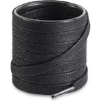 Foottab 80 cm Yassı Mumlu Ayakkabı Bağcığı, Casual, Bot, Klasik ve Spor Ayakkabılar İçin Bağcık, 1 Çift - Siyah