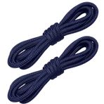 Foottab Yuvarlak Bot Bağcığı, Fitilli Dayanıklı Sağlam Bağcık, Ayakkabı Bağcığı Bağı Ipi Lacivert 150 cm