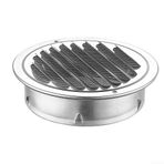 for Feegow Yuvarlak Havalandırma Izgara Kapağı, Paslanmaz Çelik Kanal Havalandırma Kapağı Çıkarıcı Fan Havalandırma Kapağı Izgara Panjur Banyo Ofis Odası için (100 mm)